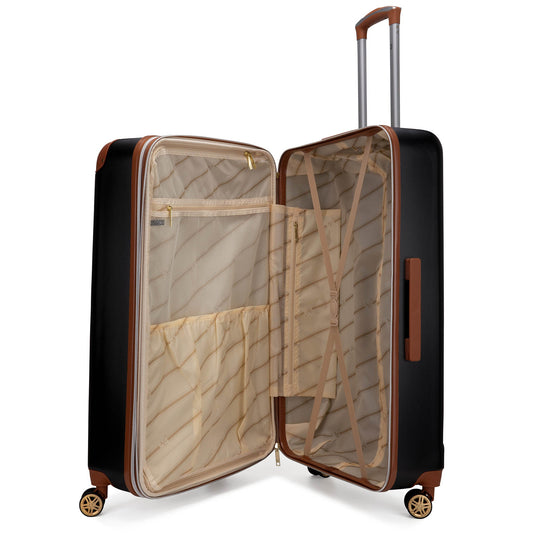 Vintage 3 Piece Expandable Retro Luggage Set-1