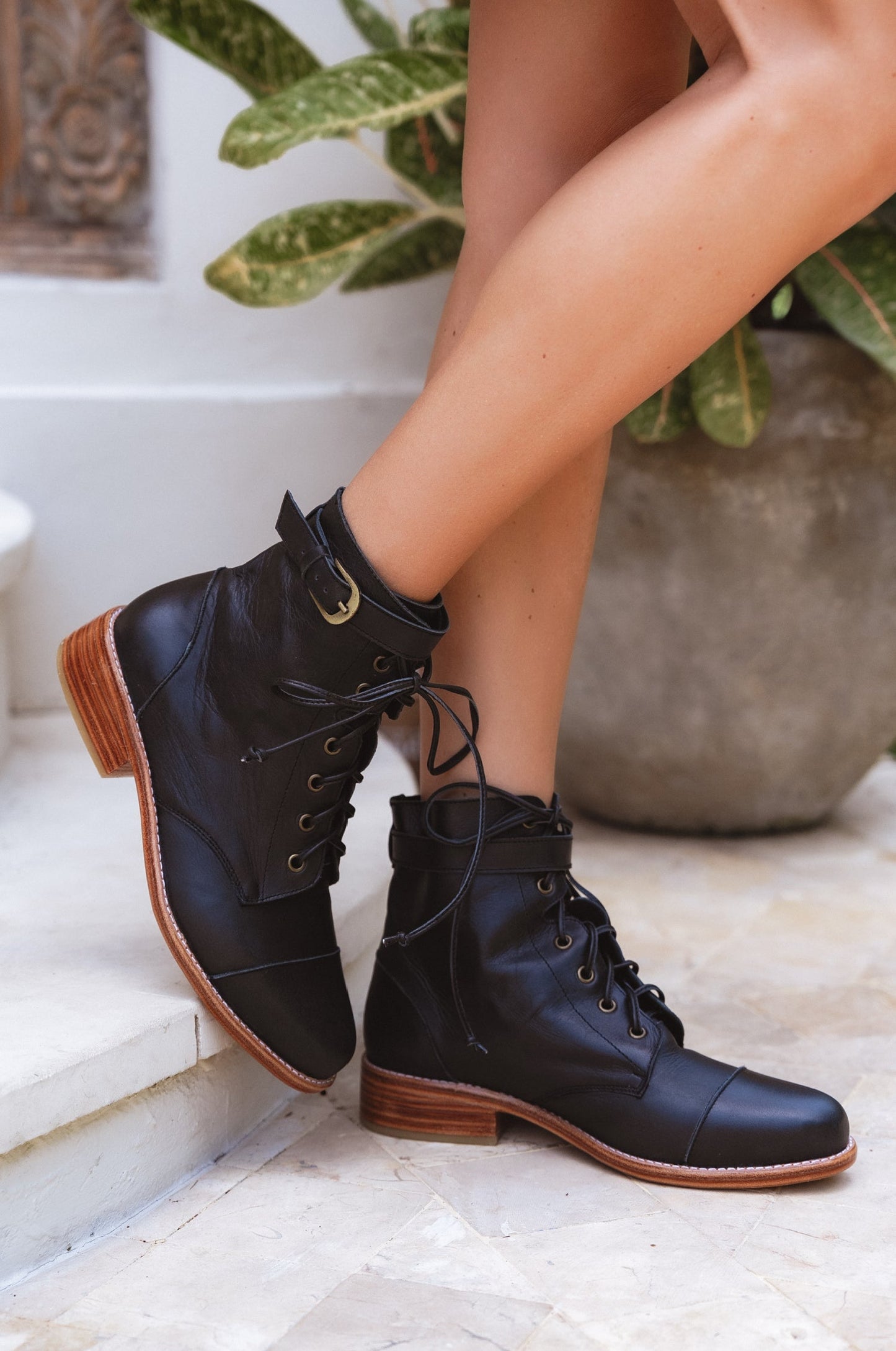 Valley Dream Lace Up Leather Boots-0