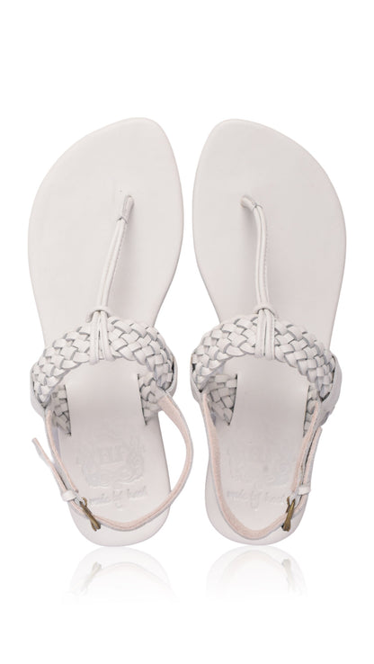 Venetian Braided T-Strap Leather Sandals-3