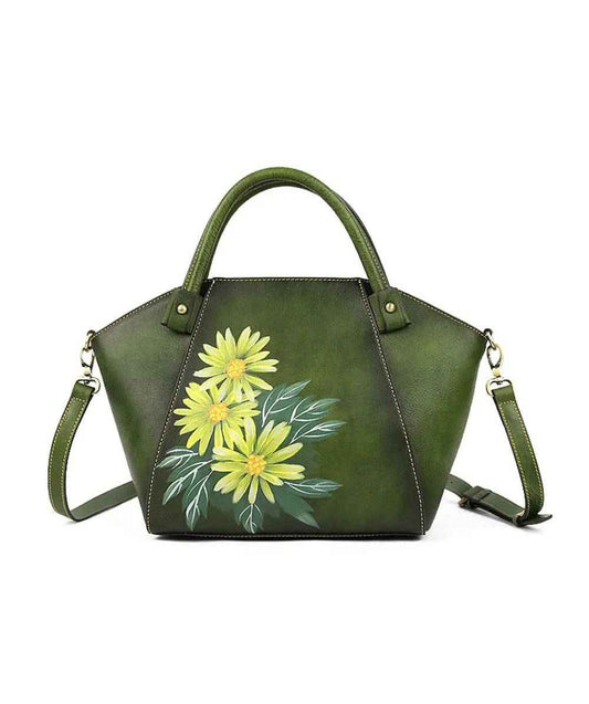 Rossie Viren Women's  Vintage Leather Dumpling Tote Shoulder Cross Body Bag-0