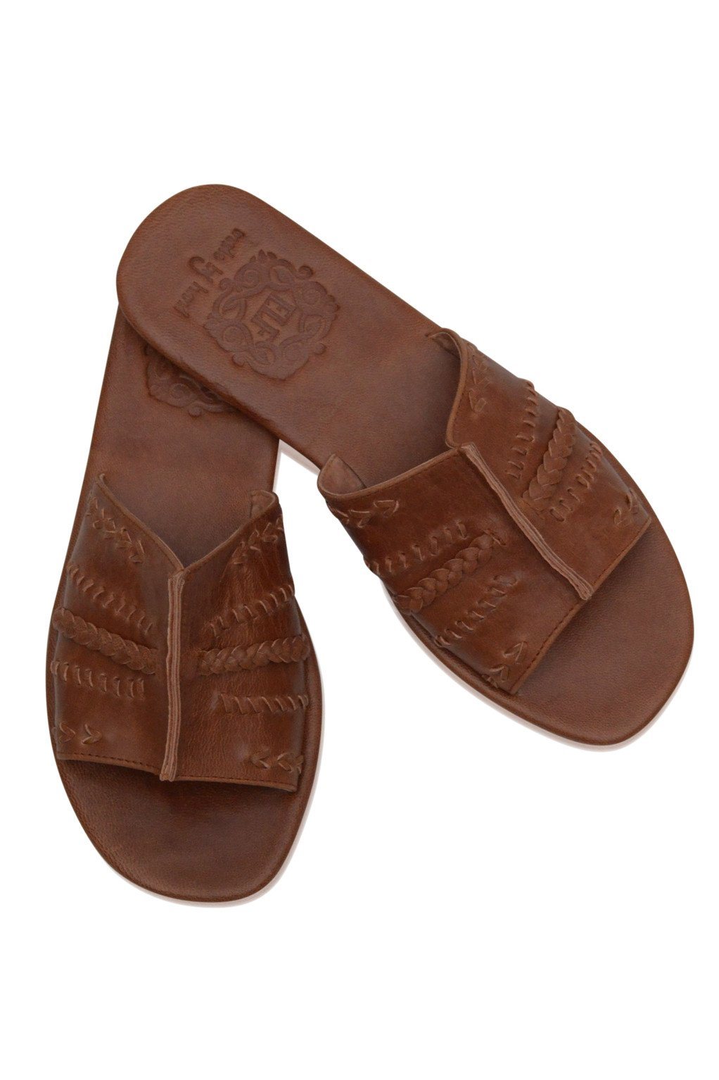 Dolce Vita Leather Slide Sandals-9