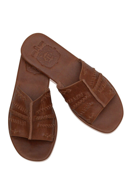 Dolce Vita Leather Slide Sandals-9