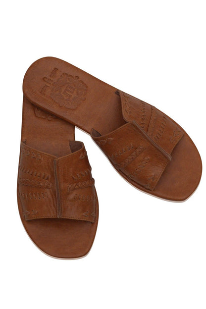 Dolce Vita Leather Slide Sandals-5