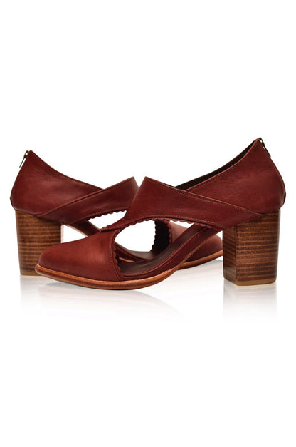 Rain Kiss Leather Heel Booties-1