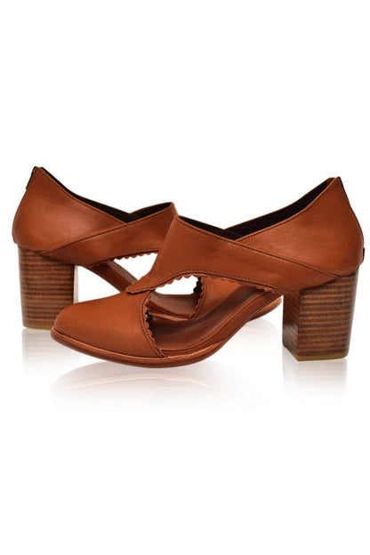 Rain Kiss Leather Heel Booties-8