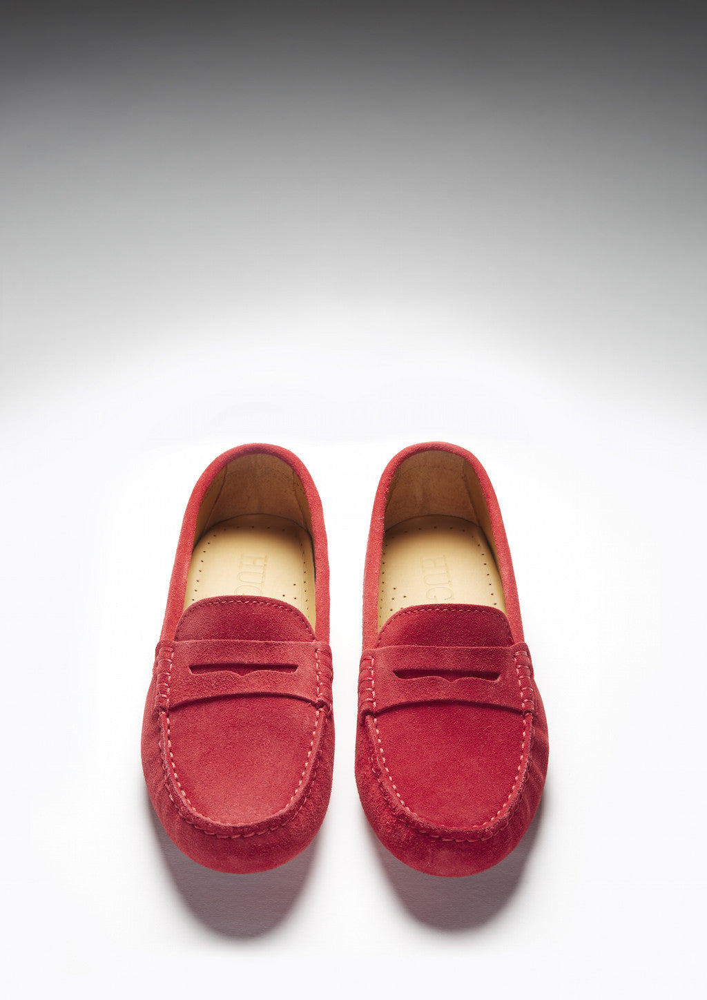 Women's Penny Driving Loafers, red suede-2