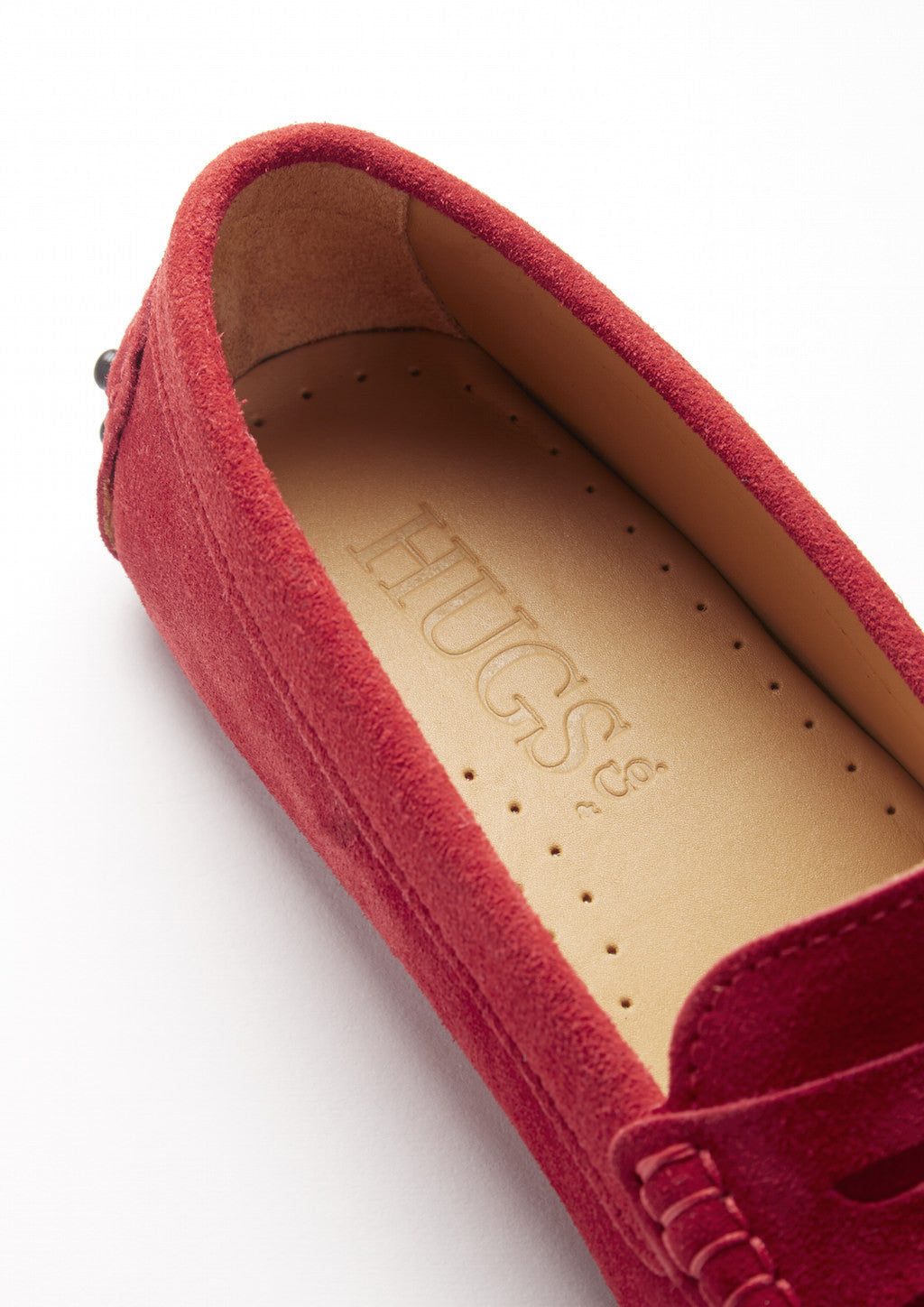 Women's Penny Driving Loafers, red suede-3
