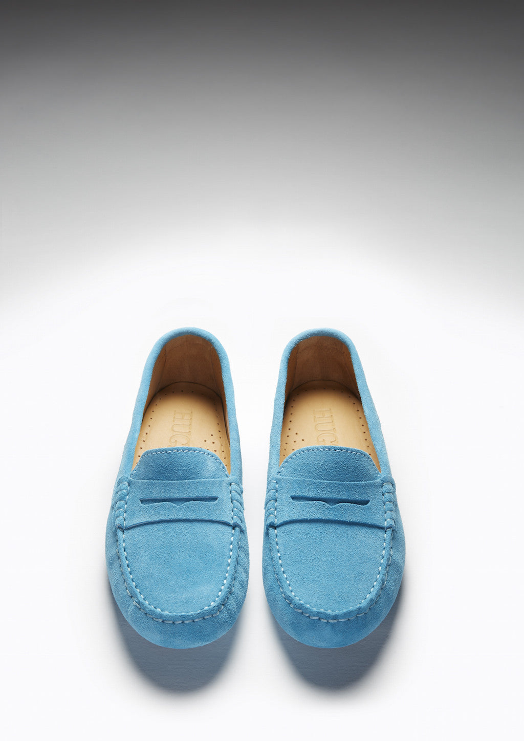 Women's Penny Driving Loafers, turquoise suede-2