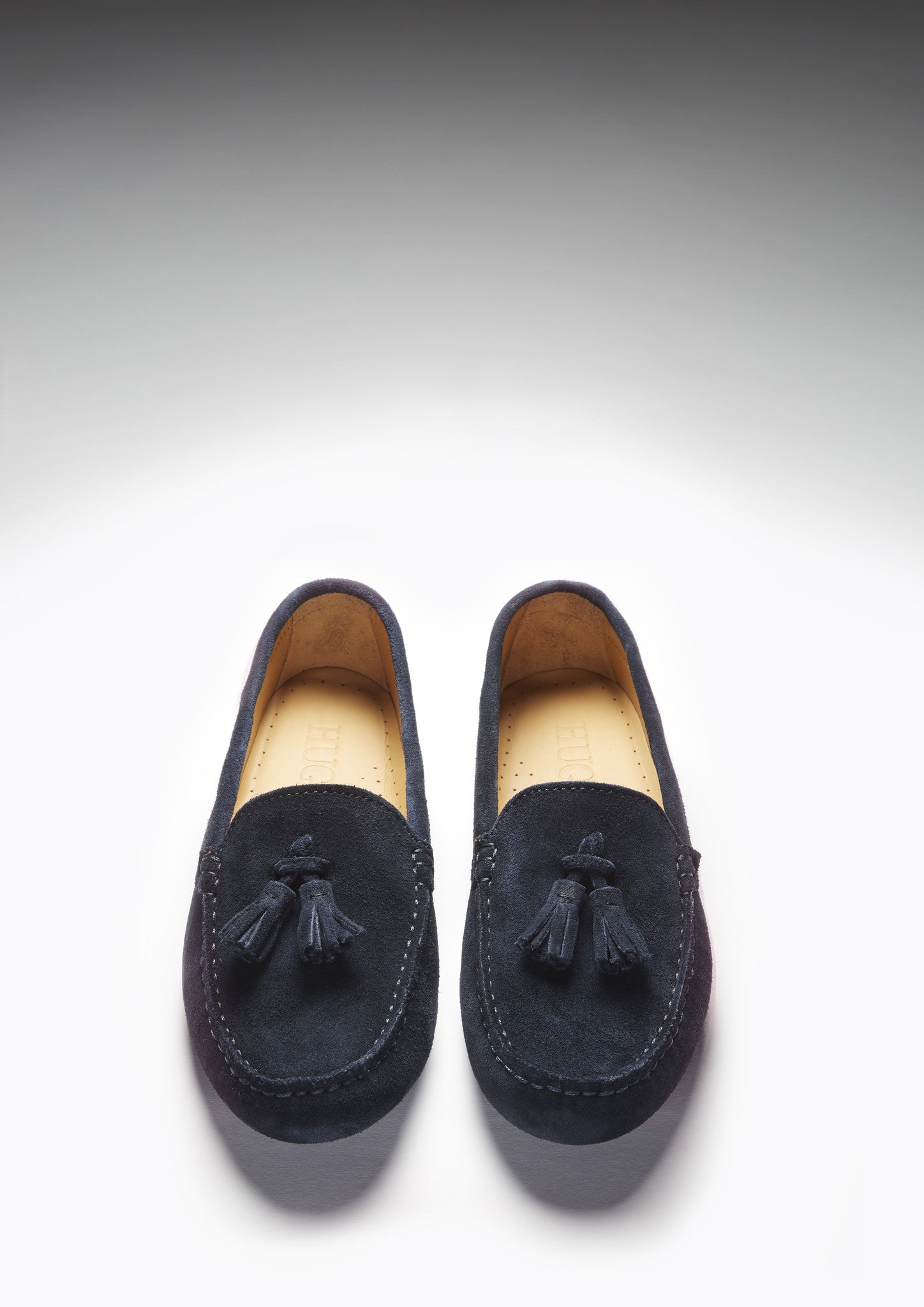 Women's Tasselled Driving Loafers, navy blue suede-2