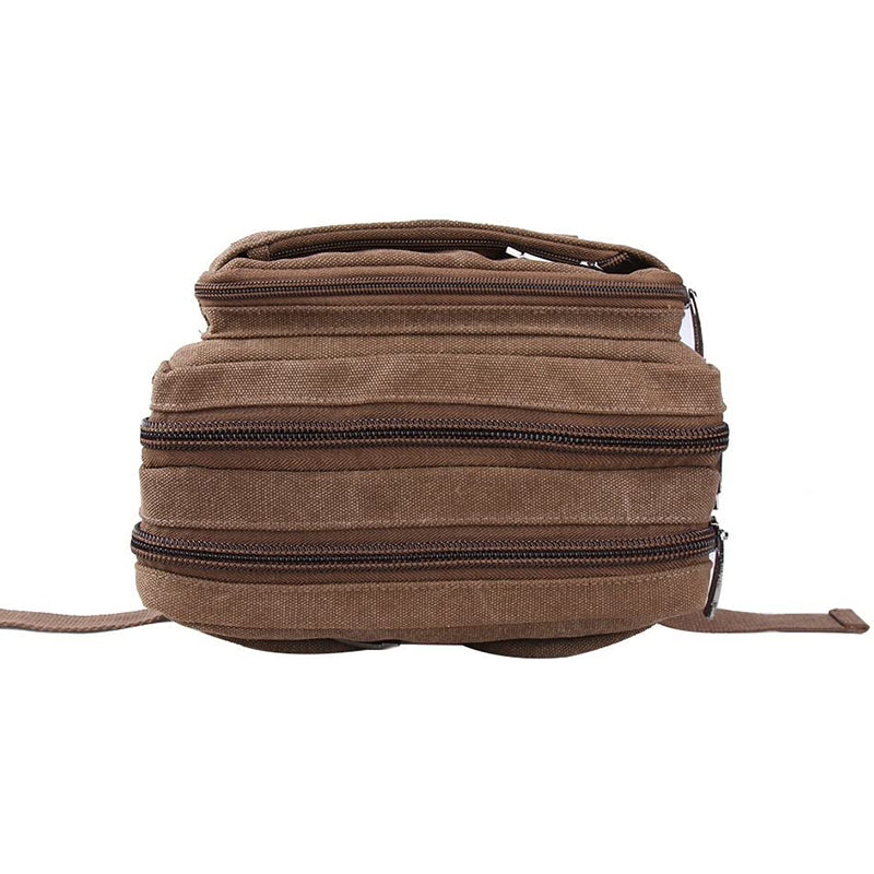 Vintage Canvas Waist Bag Multiple Pocket Fanny Pack-3