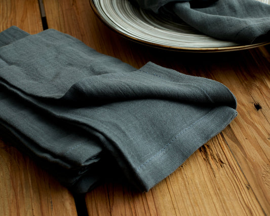 Ave Blue Muslin Cotton Table Napkin Set of 4-1