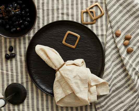 Elara Brass Napkin Rings Set of 4-1