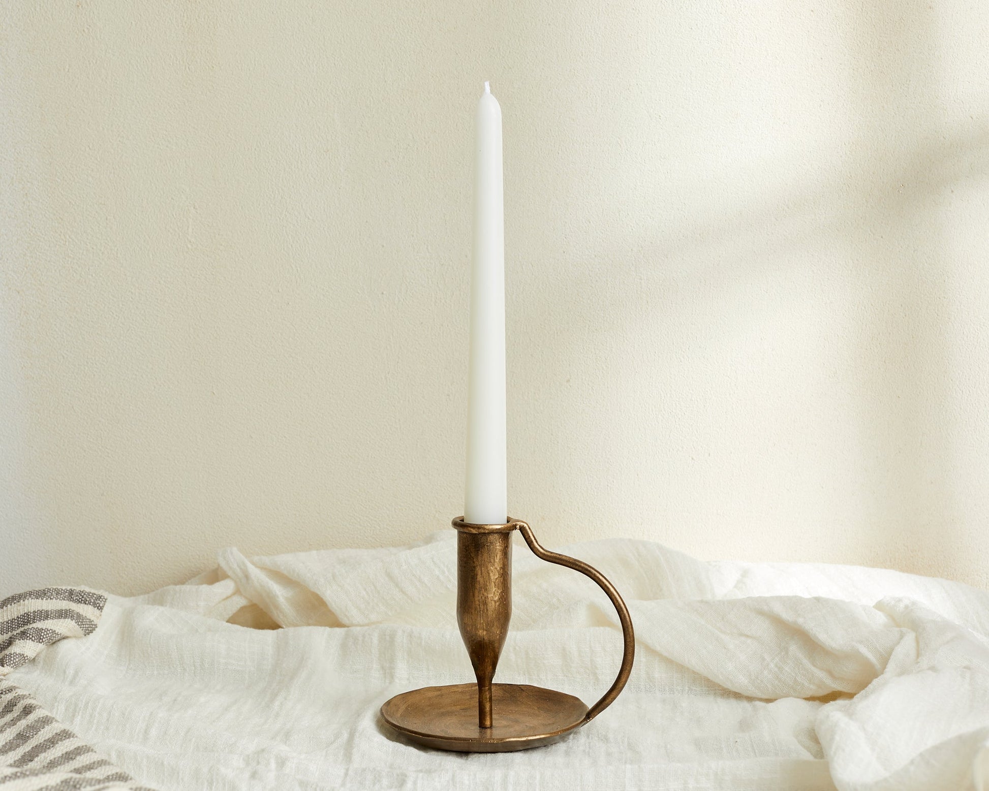 Doré Gold Iron Candle Holder-1