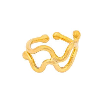 Wimbi Recycled Brass Adjustable Ring-1