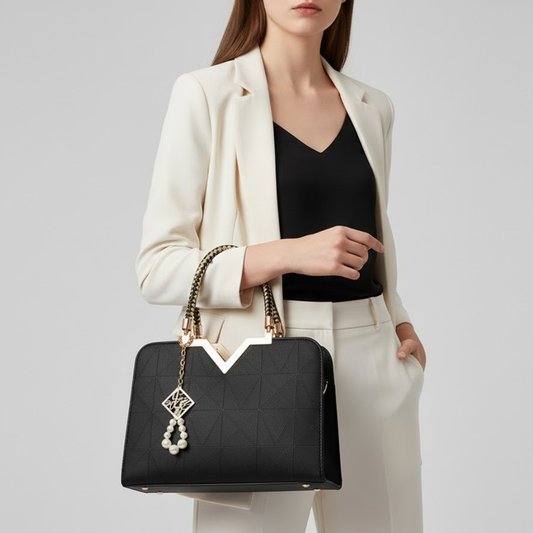Women's Handbags: Gramercy Pearl Satchel | Manhattan Chic Collection BYMANYC ® New York-0