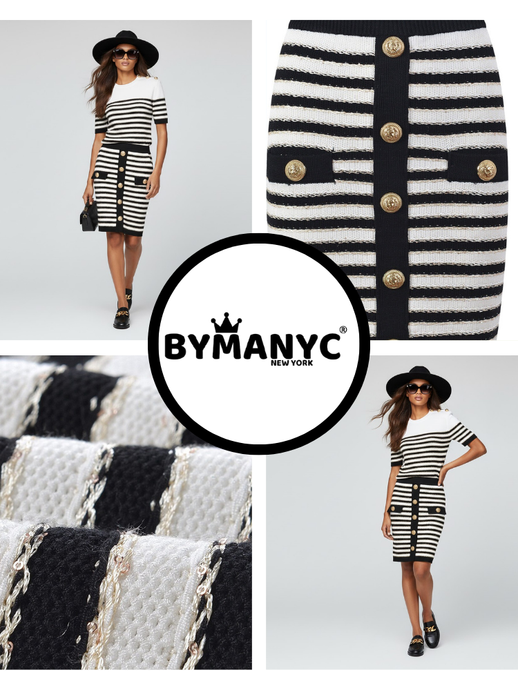 Women's Skirt and Sweater Set NOLITA NYFW New Colecction BYMANYC ® New York-1