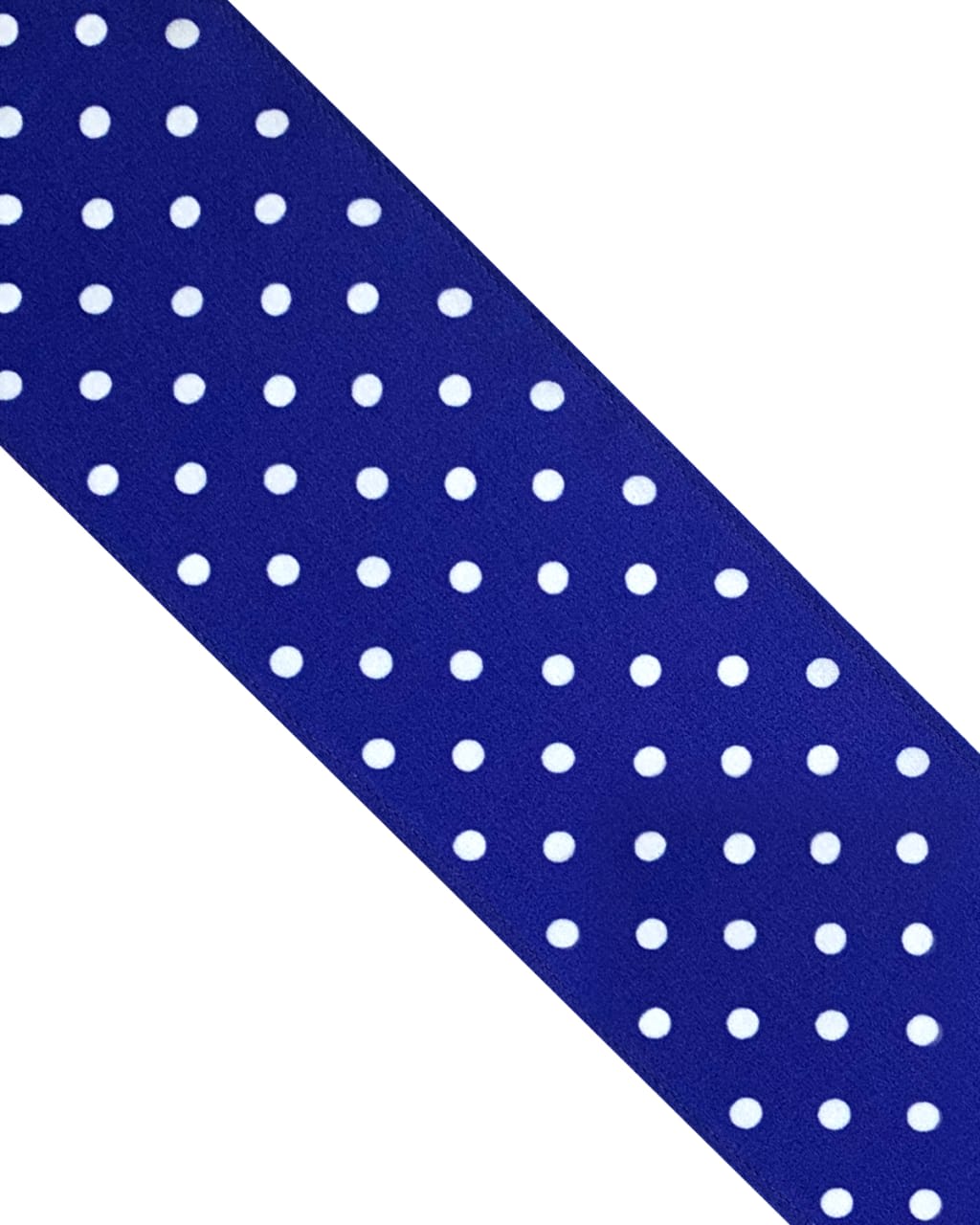 Polka Dot Silk Neck Scarf Electric Blue-1