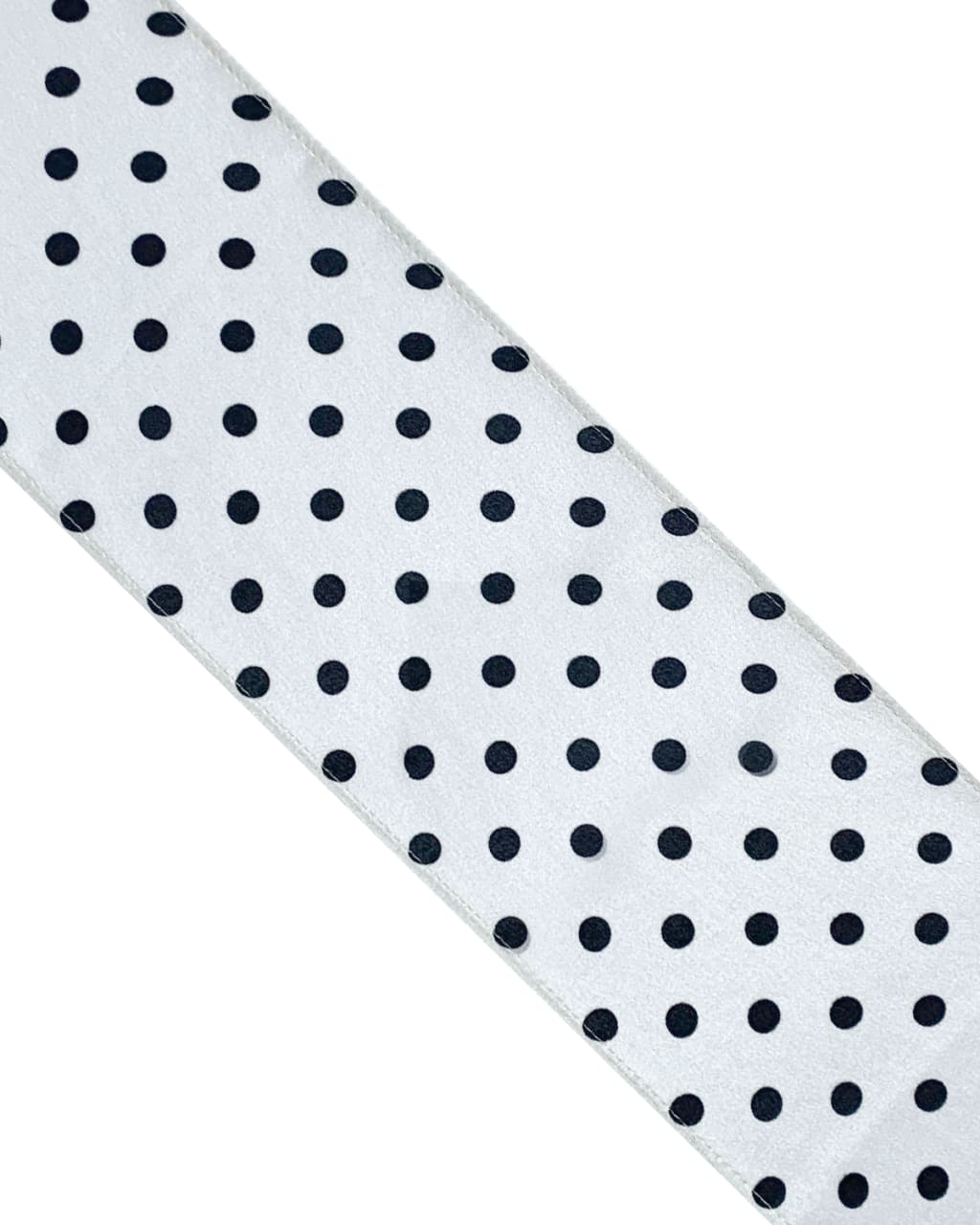 Polka Dot Silk Neck Scarf White-2