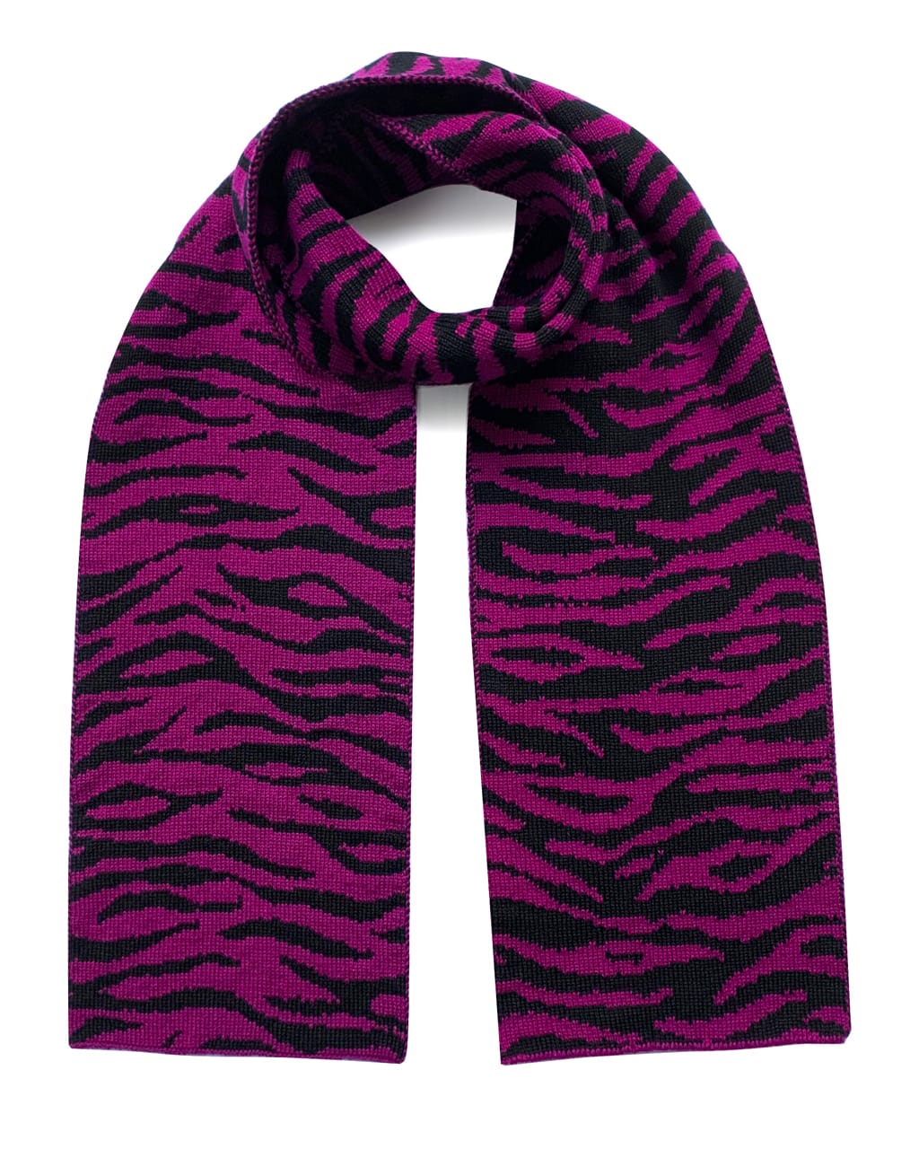 Tiger Wool & Cashmere Scarf Purple-1