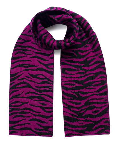Tiger Wool & Cashmere Scarf Purple-1