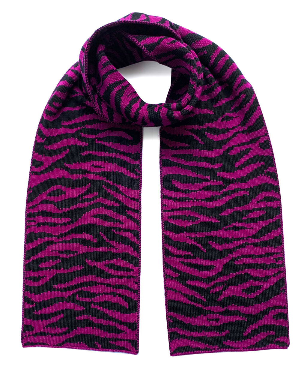 Tiger Wool & Cashmere Scarf Purple-0