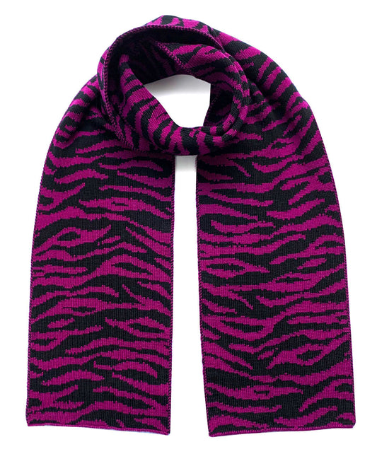 Tiger Wool & Cashmere Scarf Purple-0