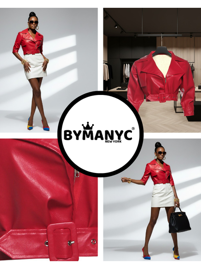 Vegan Leather Luxury Jacket • FIFTH AVE New Collection BYMANYC ® New York-2