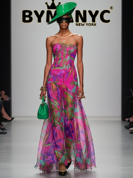 Tropical Vibes Strapless • CHELSEA New Collection BYMANYC ® New York-0