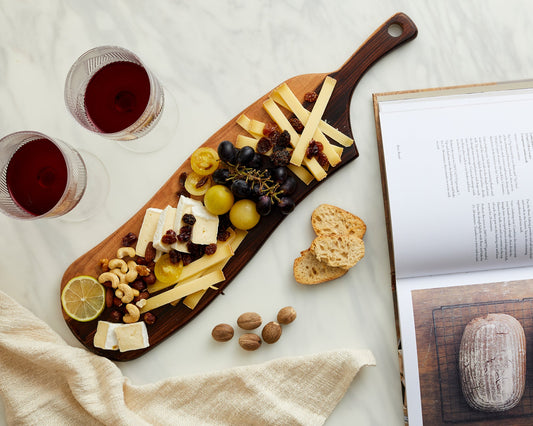 Nea Wood Serving Board with Handle-0