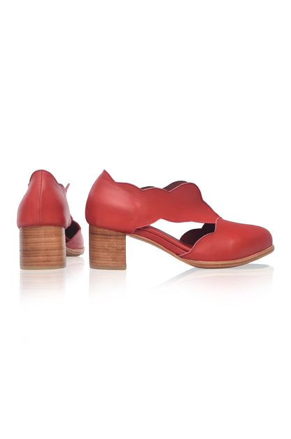 Woodland Block Heel Leather Booties-3