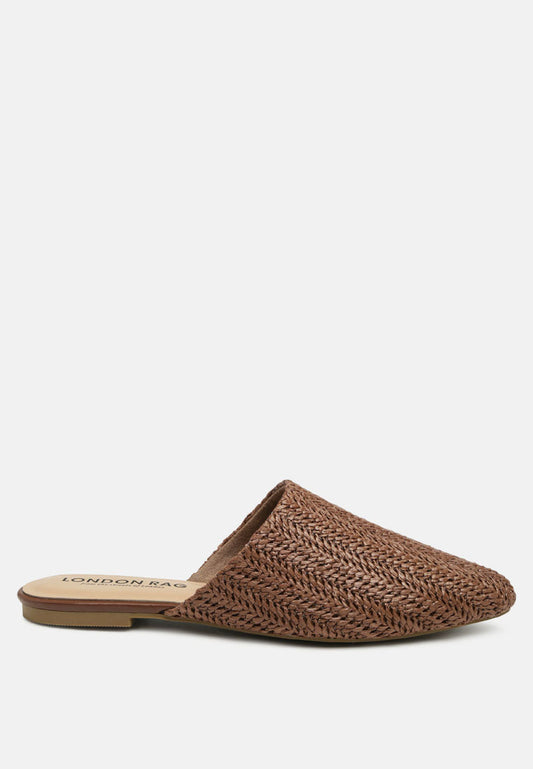 Straw Very Woven Raffia Mules-0