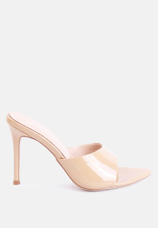 Yule Ball Patent Faux Leather High Heel Sandals-0