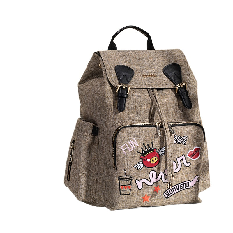 SUNVENO Cute Piglet Doodle Diaper Bag-0