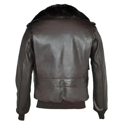 Men’s A-2 Cowhide Leather Flight Bomber Jacket-1