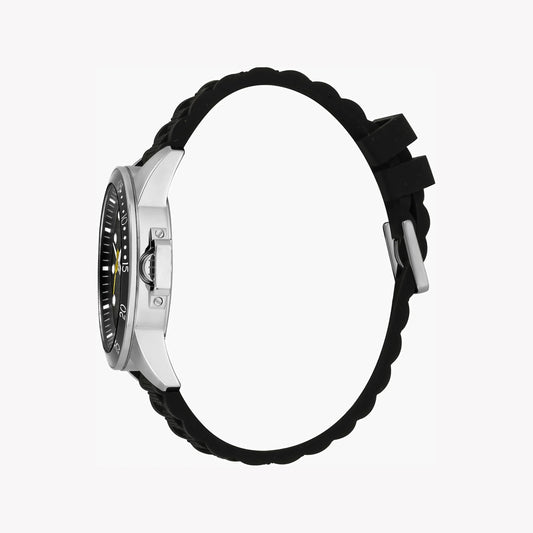 Esprit Men's Black Rubber Watch, Black Dial | Es1g096m0065-1