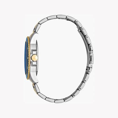 Just Cavalli Men's Two Tone Silver & Gold Watch, Blue Dial | Jc1g246m0275-1