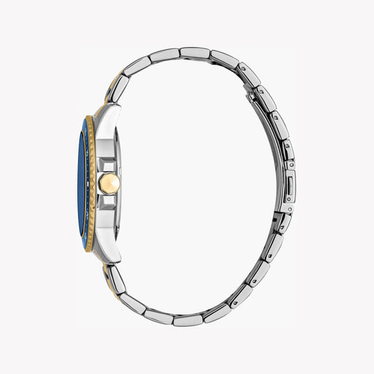 Just Cavalli Men's Two Tone Silver & Gold Watch, Blue Dial | Jc1g246m0275-1