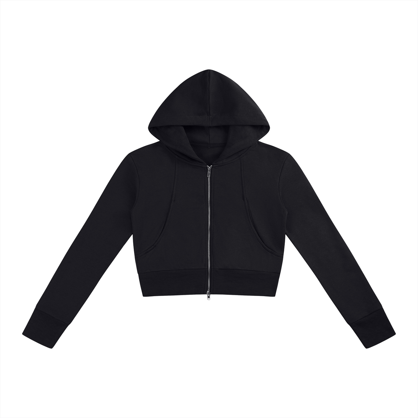 Women’s Slim Crop Full Zip Hoodie-0