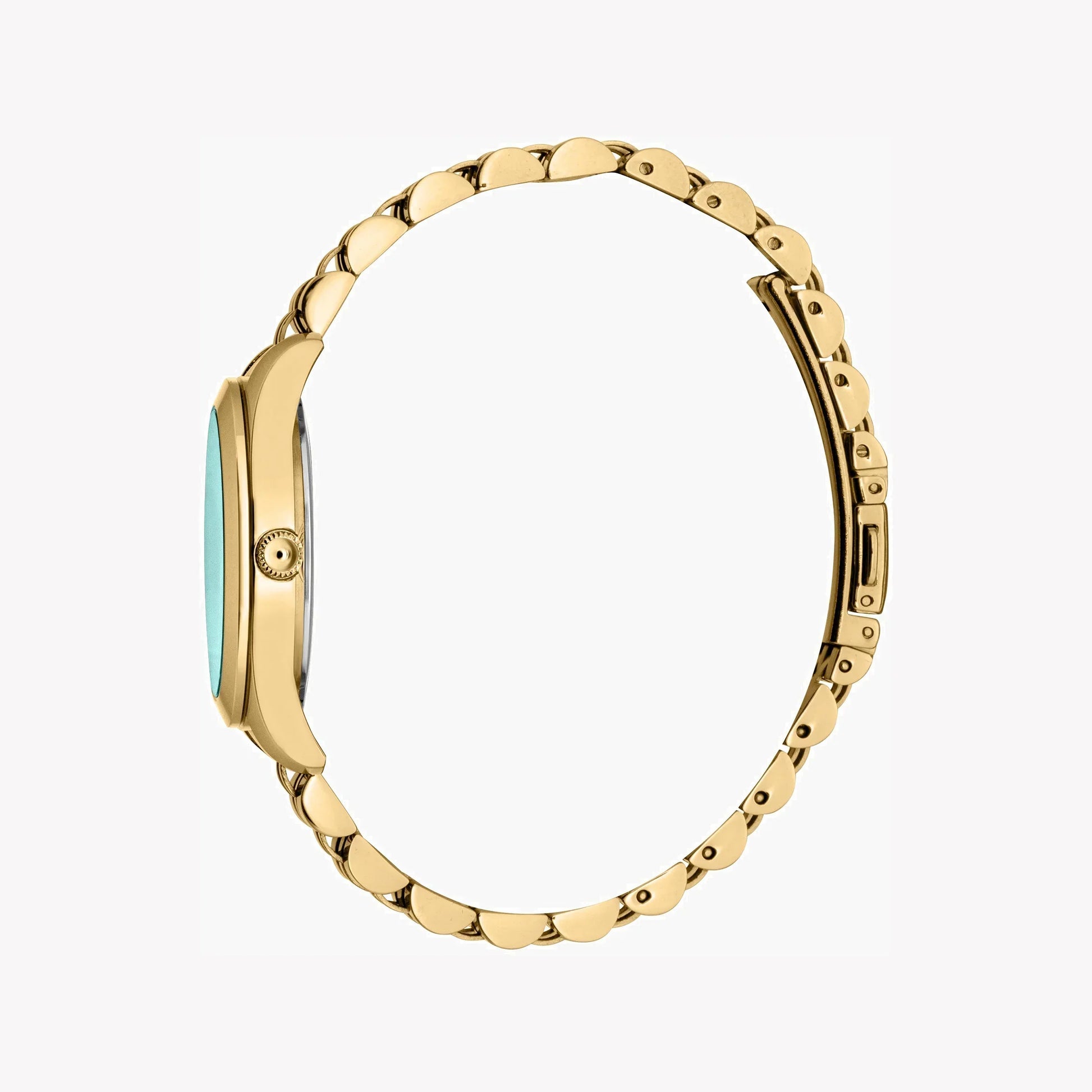 Just Cavalli Women's Gold Stainless Steel Watch, Turquoise Dial | Jc1l210m0465-1