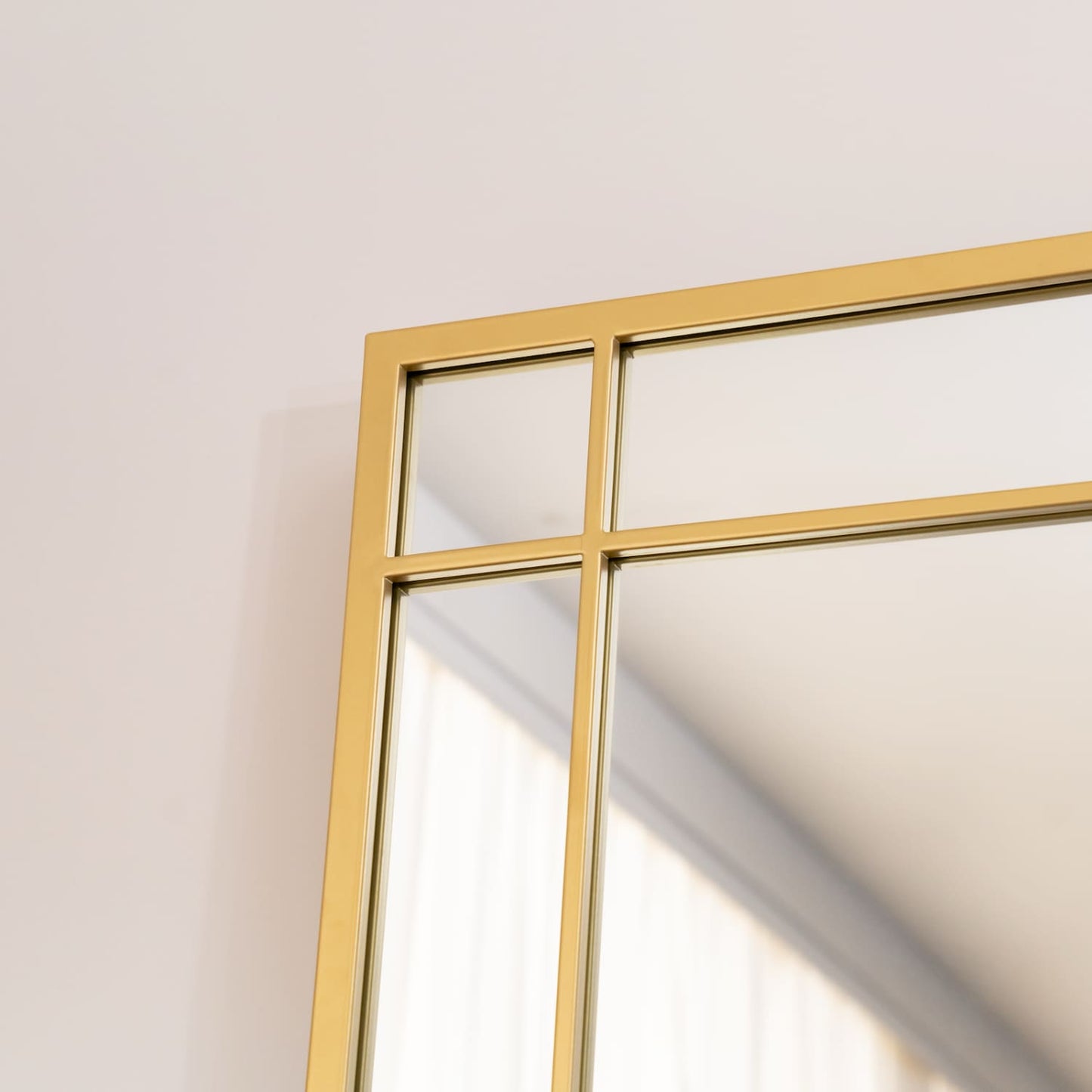 Aimi - Full Length Gold Metal Rectangle Window Mirror - 180cm x 105cm-3