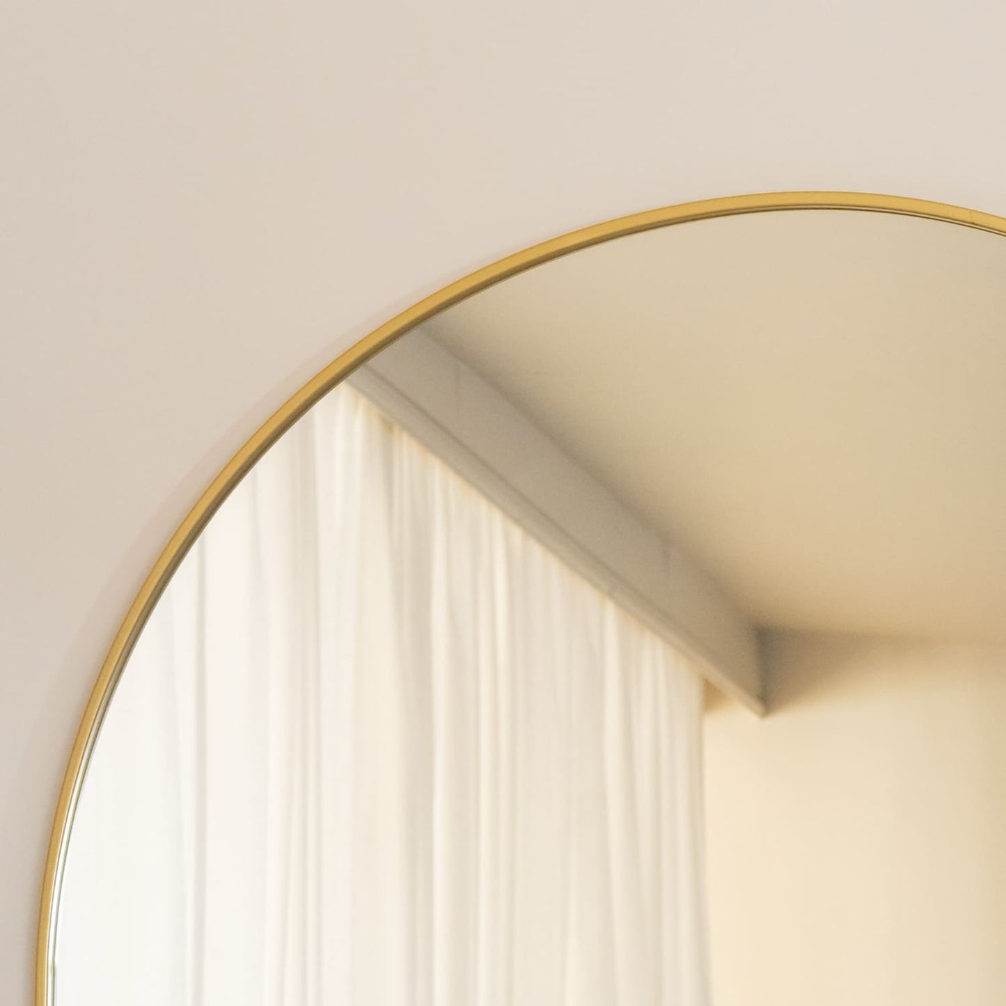 Akiko - Full Length Gold Metal Arched Mirror - 200cm x 120cm-1