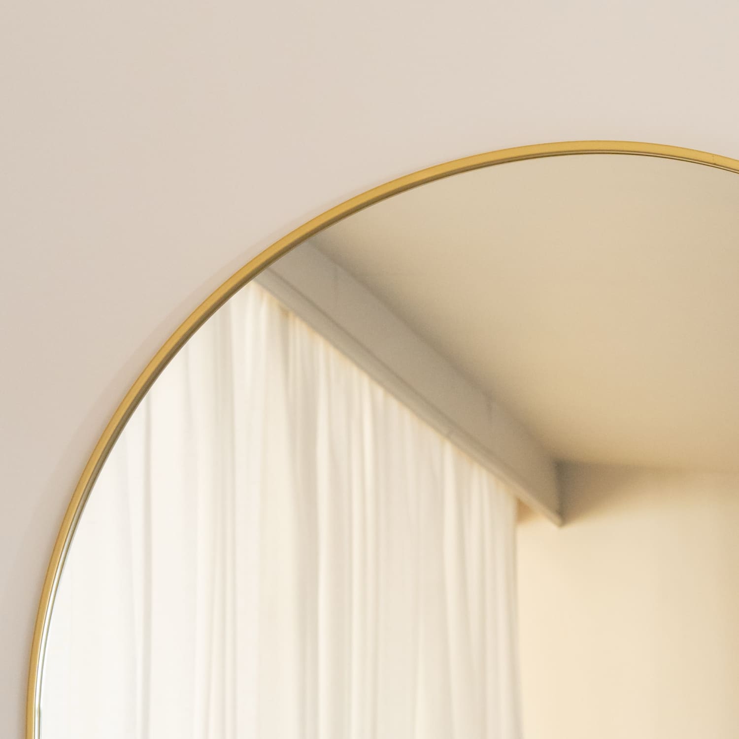 Akiko - Full Length Gold Metal Arched Mirror - 200cm x 120cm-1