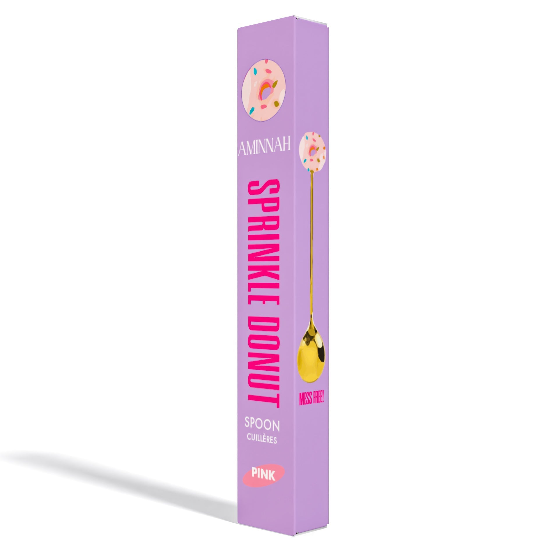 Sprinkle Donut spoon box with a pink donut topper visible at the top.