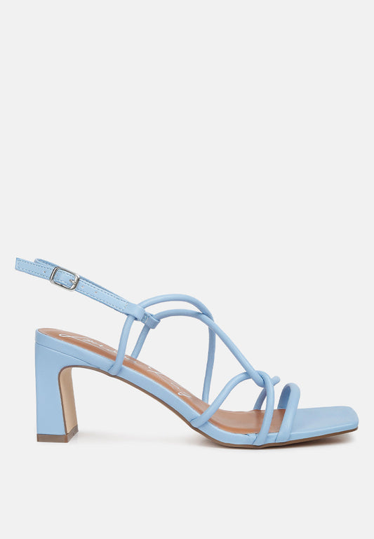 Andrea Knotted Straps Block Heeled Sandals-0