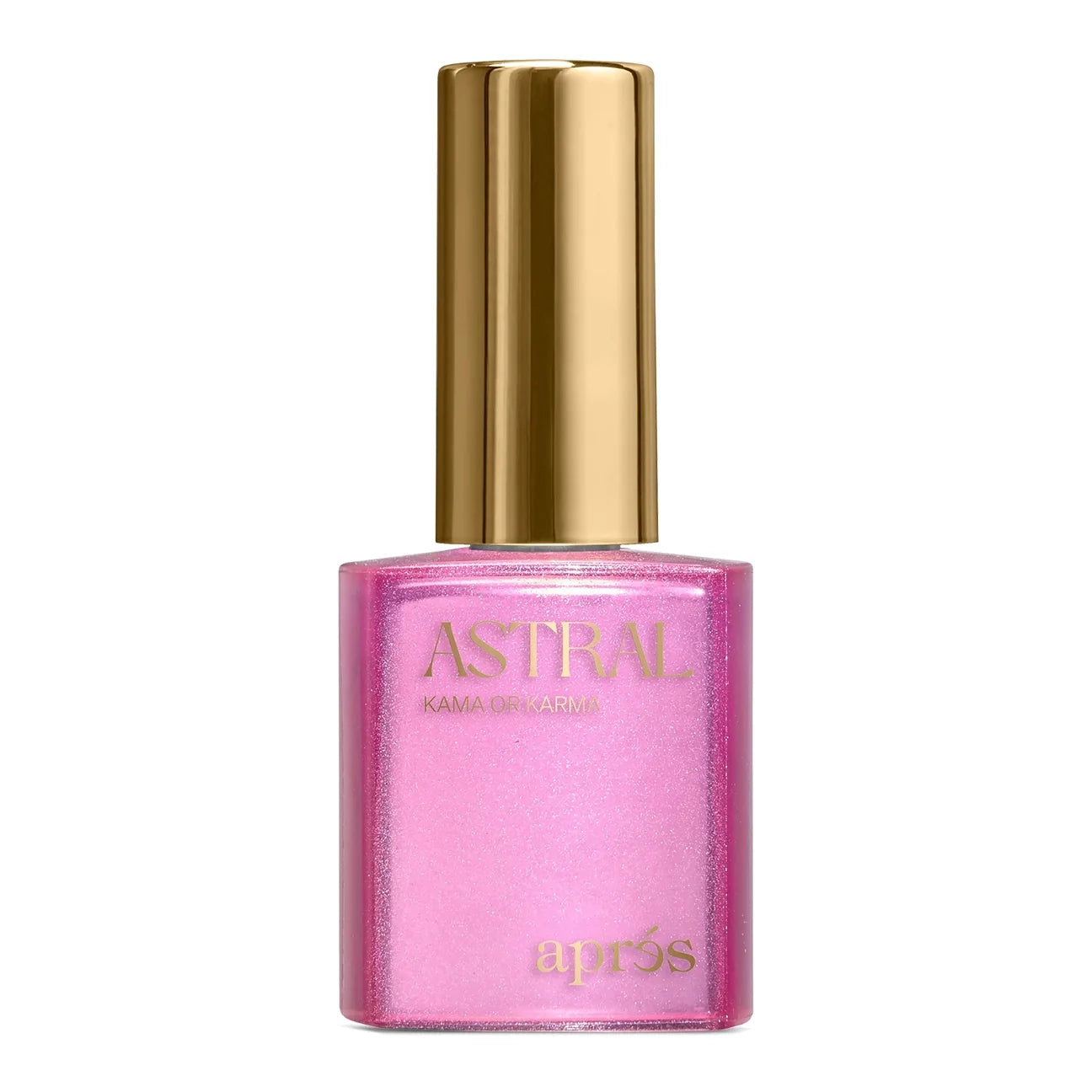 Apres Kama Or Karma FG10 flash glitter gel polish in a 10ml bottle.