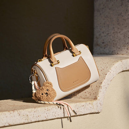Arcadia Mini Leather Duffle Crossbody Bag-2