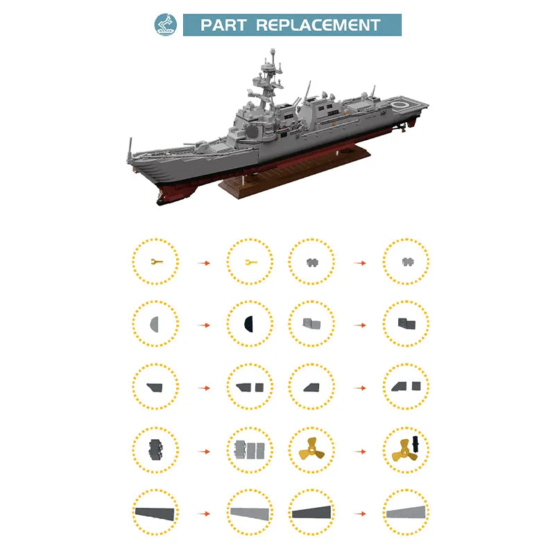 Arleigh Burke-Class Destroyer 2733pcs-4