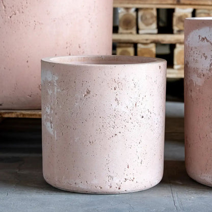 Aurella | Blushstone – 70cm X Large Concrete Cylinder Planter – 199L Round Plant Pot-3