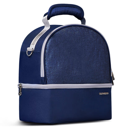Insulated Lunch Box Double Deck Cooler Bag-7