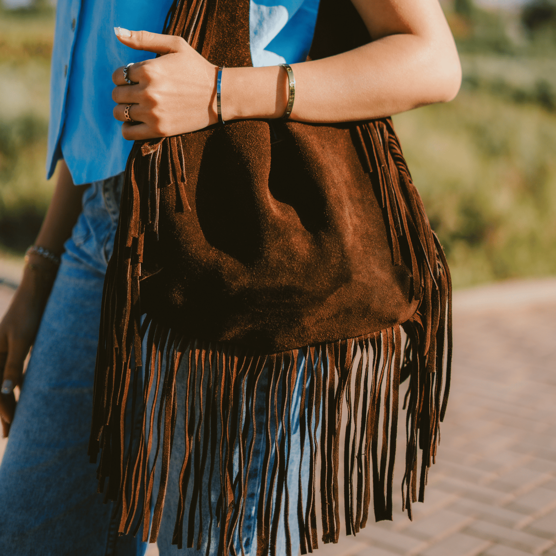Shoulder Bag suede Nora-0